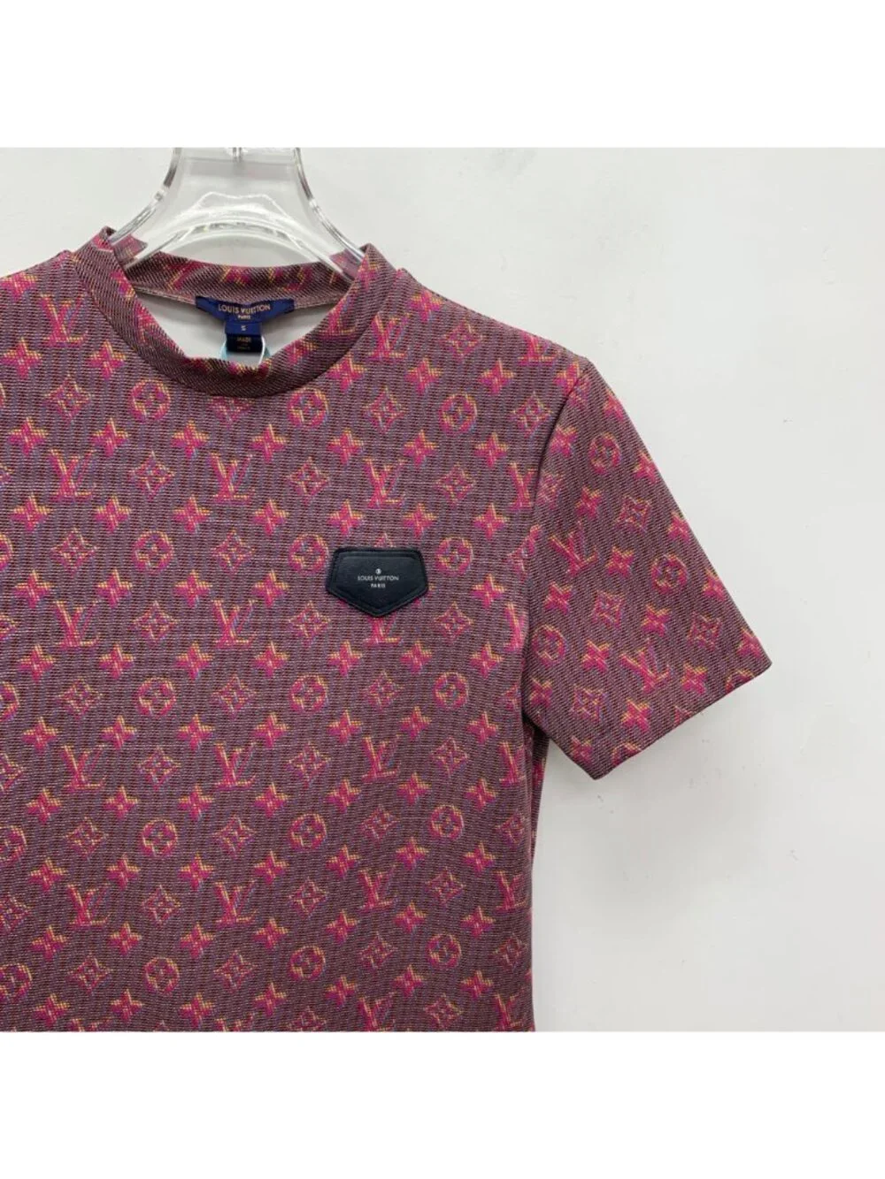 Louis Vuitton Color-Block Monogram Print Short-Sleeve T-Shirt